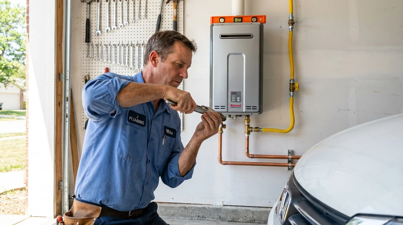 Tankless water heater installation by a Johns Plumbing LLC plumber in Bigfork